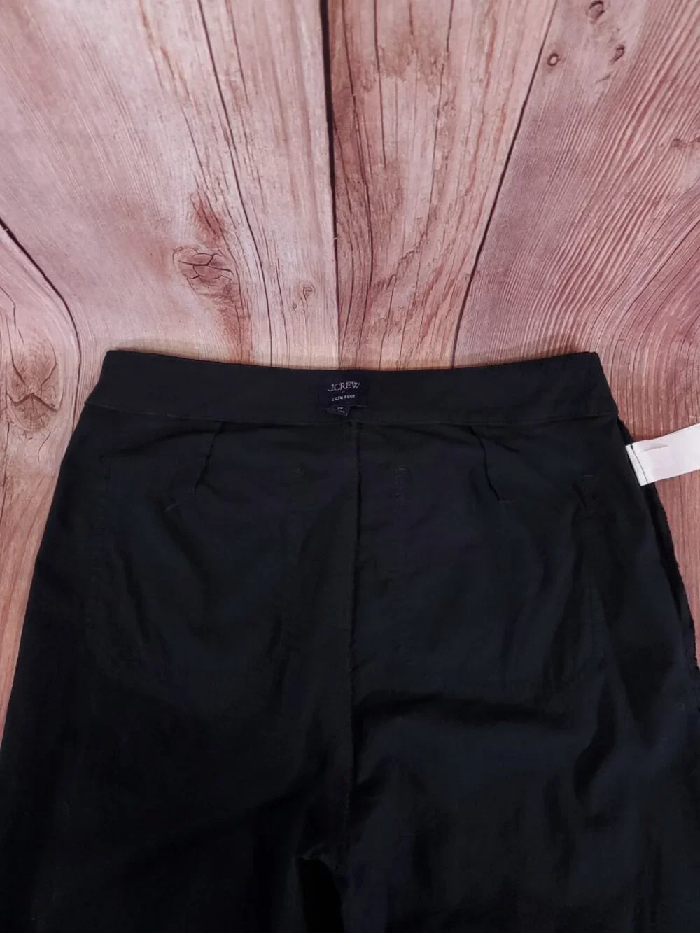 J Crew Lizzie Wide Leg Pants Womens 29 High Rise Cotton Linen Blend Black BW803